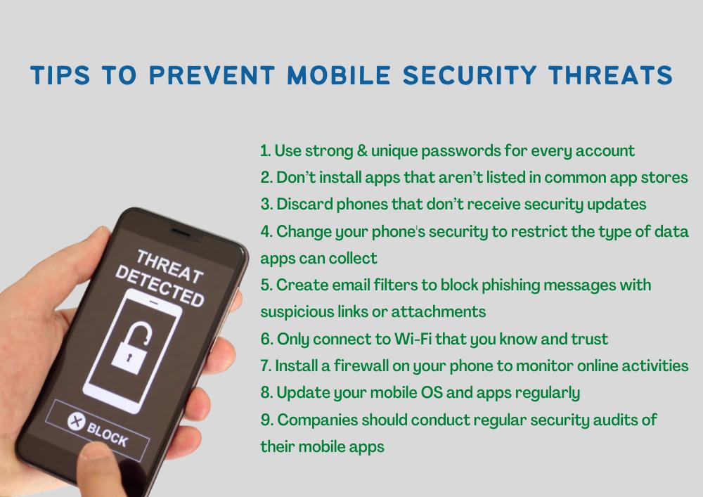 Tips to prevent mobile security threats